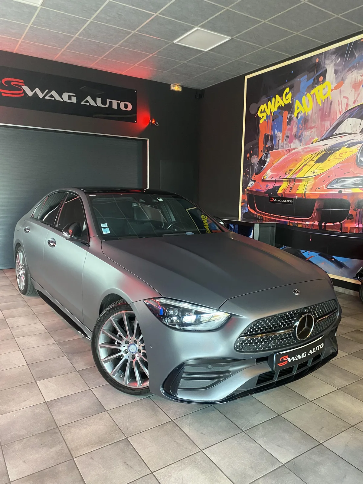 Mercedes Classe C gris mat — Swag Auto Nancy