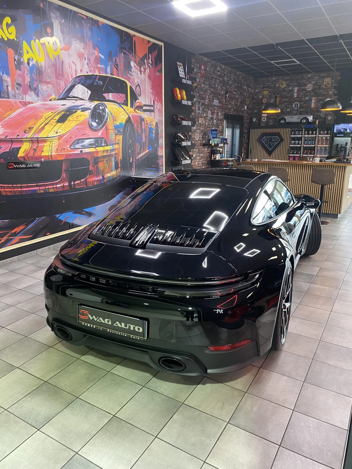 Porsche 911 noir — Swag Auto Nancy